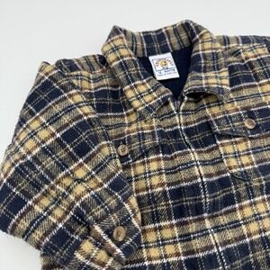 Vintage Sprockets Baby Boys Clothes SZ 12 100% Cotton Flannel Jacket Fleece Line